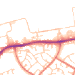 Daytime road noise heatmap for NE24 4RR