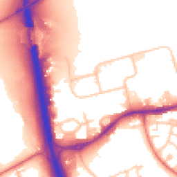 Daytime road noise heatmap for NE24 4RT