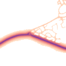 Daytime road noise heatmap for NE24 4TS