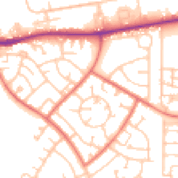 Daytime road noise heatmap for NE24 5AH