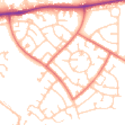 Daytime road noise heatmap for NE24 5AJ