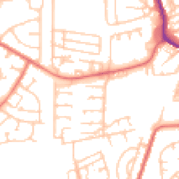 Daytime road noise heatmap for NE24 5DN