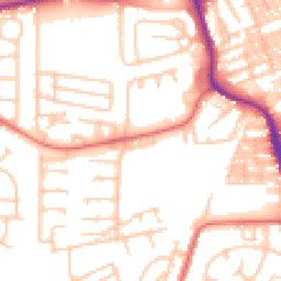 Daytime road noise heatmap for NE24 5EA