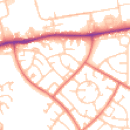 Daytime road noise heatmap for NE24 5LE
