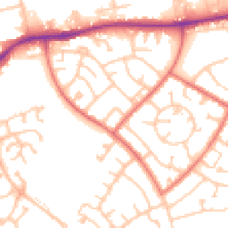 Daytime road noise heatmap for NE24 5LW