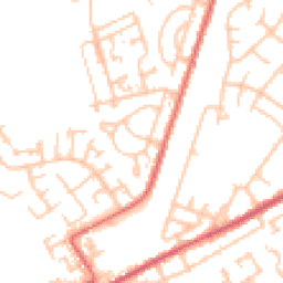 Daytime road noise heatmap for NE24 5RQ
