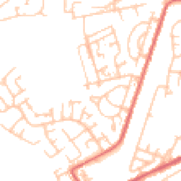 Daytime road noise heatmap for NE24 5RY