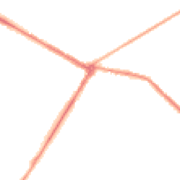 Night-time road noise heatmap for NE25 0AB