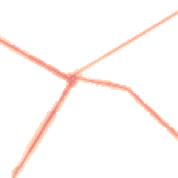 Night-time road noise heatmap for NE25 0AF