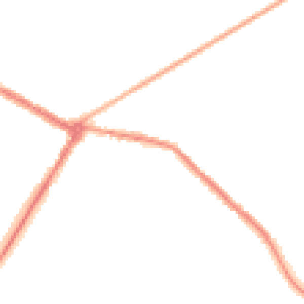 Night-time road noise heatmap for NE25 0AN
