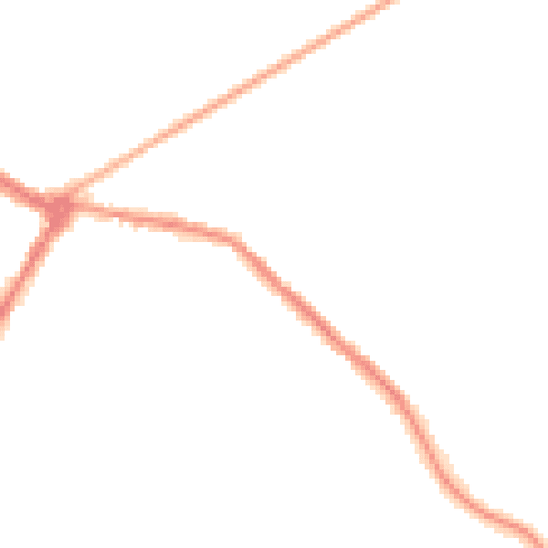 Night-time road noise heatmap for NE25 0AX
