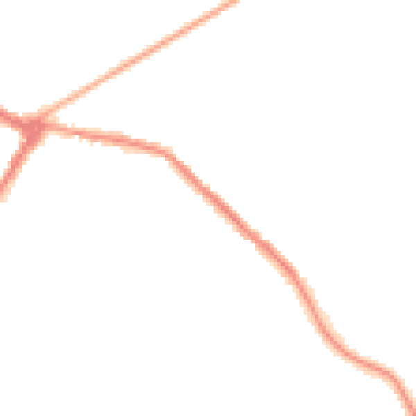 Night-time road noise heatmap for NE25 0BJ