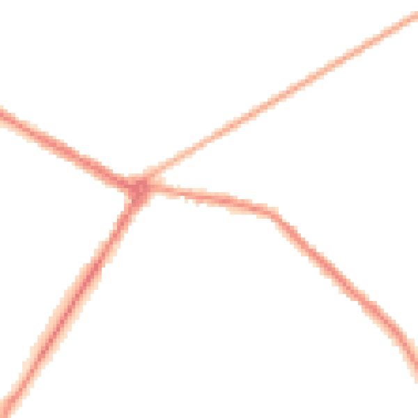 Night-time road noise heatmap for NE25 0BR