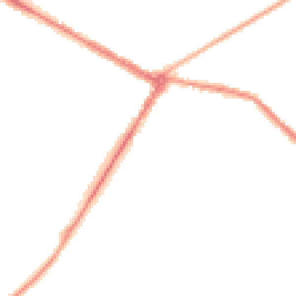 Night-time road noise heatmap for NE25 0BW