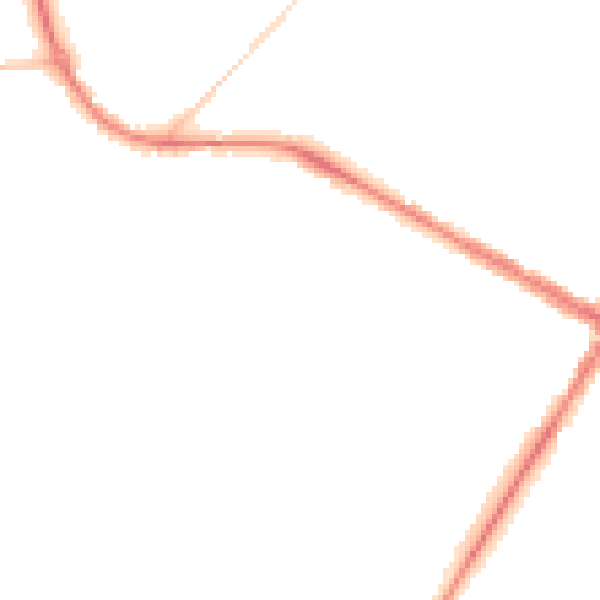 Night-time road noise heatmap for NE25 0DB