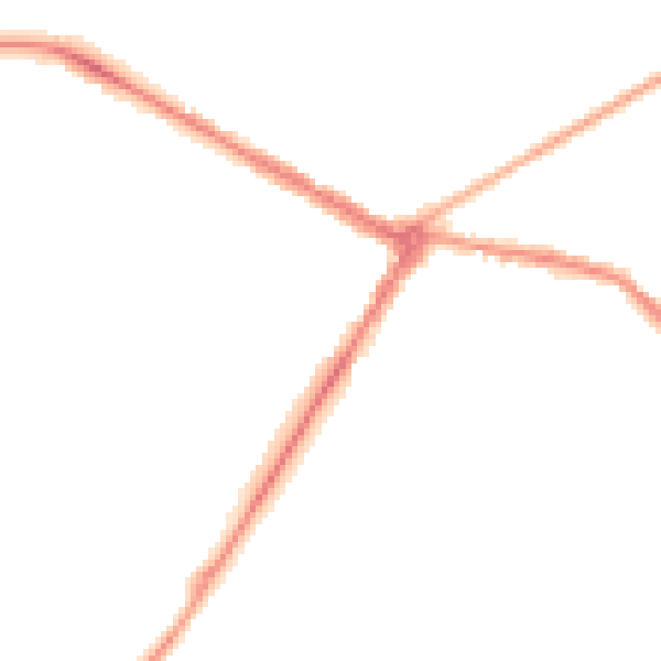 Night-time road noise heatmap for NE25 0DE