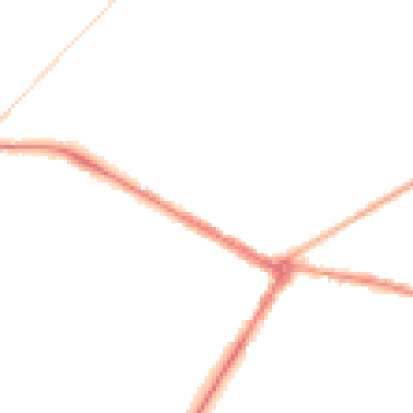 Night-time road noise heatmap for NE25 0DR