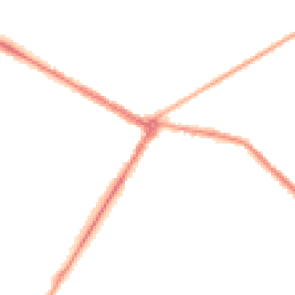 Night-time road noise heatmap for NE25 0DT