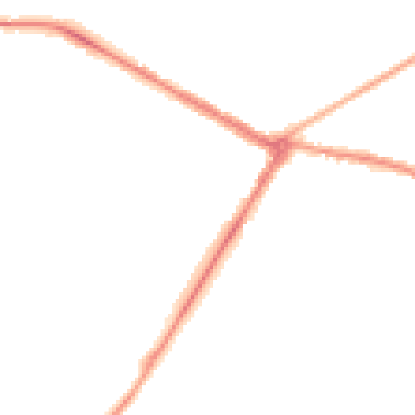 Night-time road noise heatmap for NE25 0EF