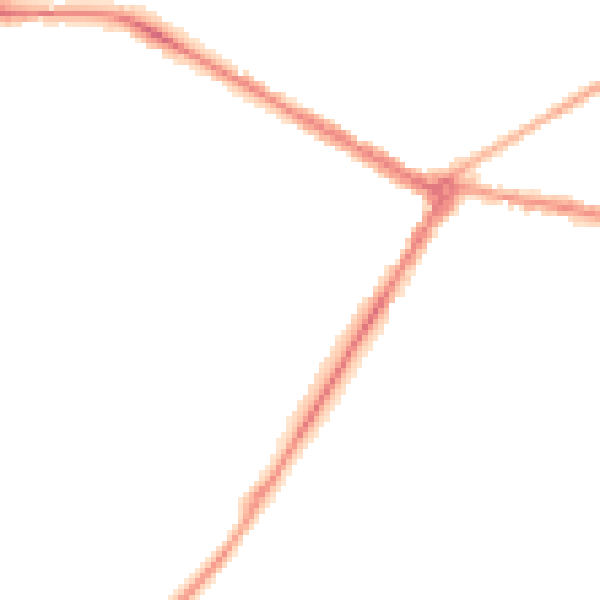 Night-time road noise heatmap for NE25 0EJ