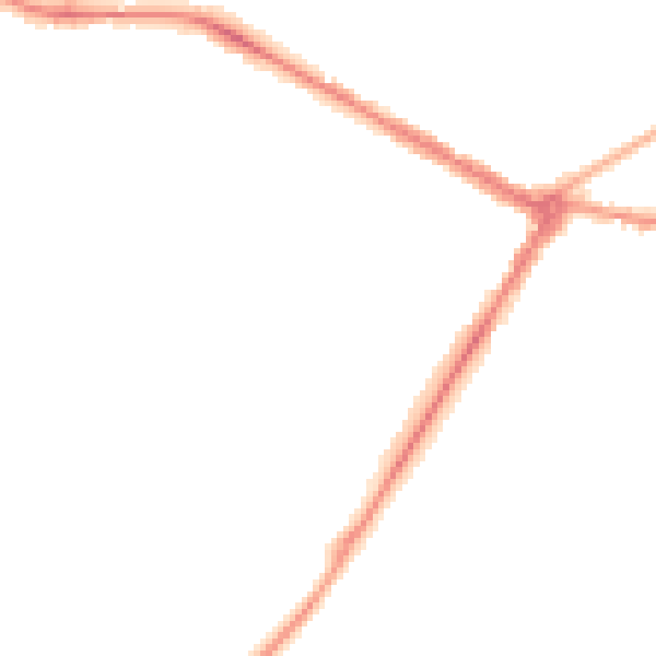 Night-time road noise heatmap for NE25 0EN