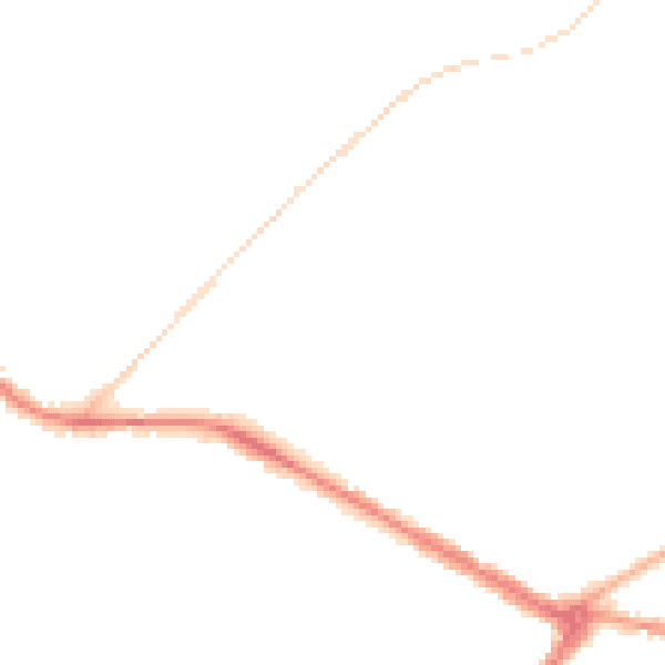Night-time road noise heatmap for NE25 0FE