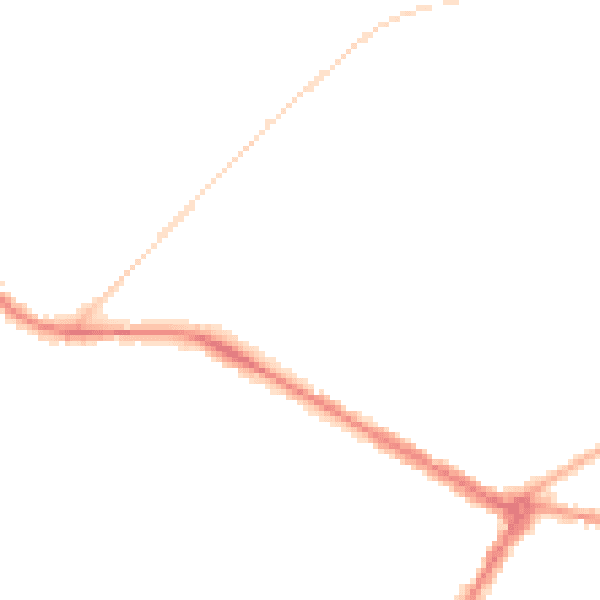 Night-time road noise heatmap for NE25 0FF