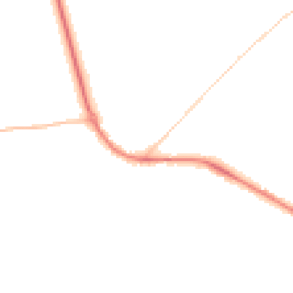 Night-time road noise heatmap for NE25 0FT