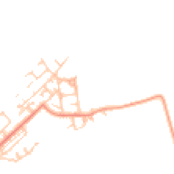 Daytime road noise heatmap for NE25 0GN