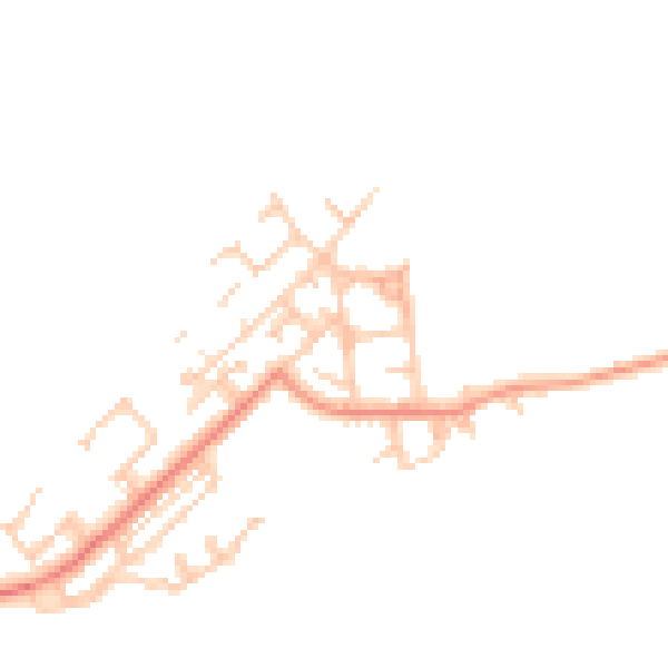 Daytime road noise heatmap for NE25 0GW