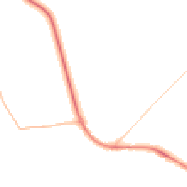 Night-time road noise heatmap for NE25 0PU