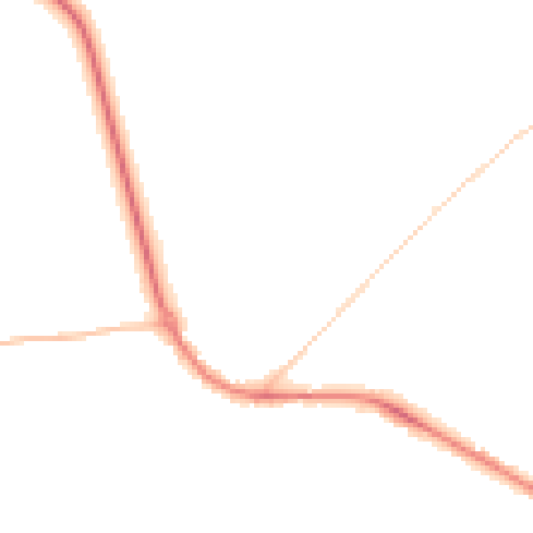 Night-time road noise heatmap for NE25 0PY