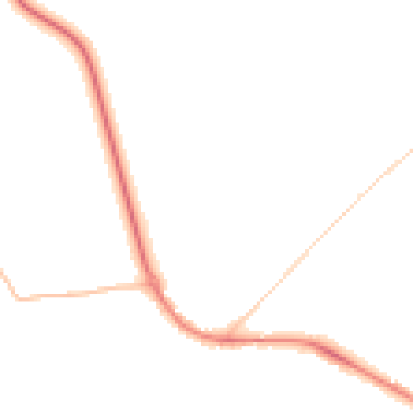 Night-time road noise heatmap for NE25 0QD