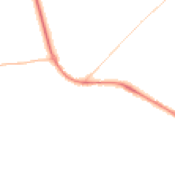 Night-time road noise heatmap for NE25 0QX