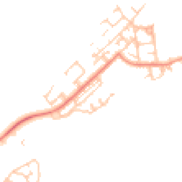Daytime road noise heatmap for NE25 0RE