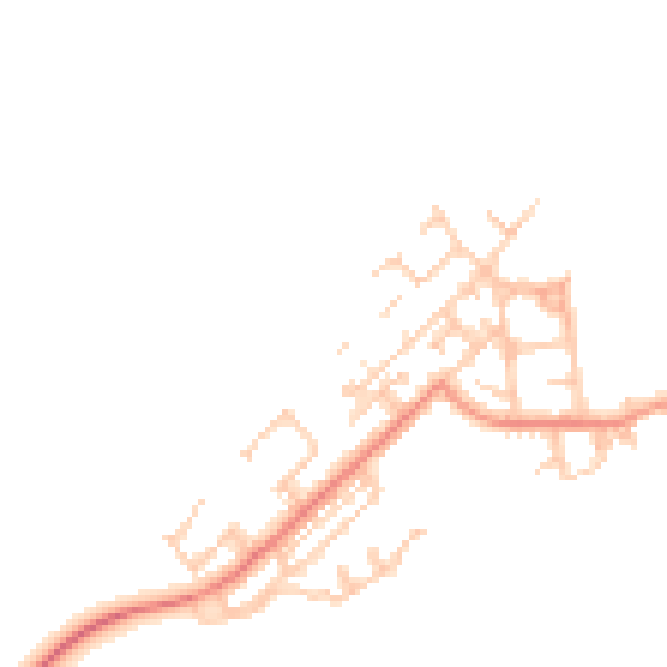 Daytime road noise heatmap for NE25 0RF
