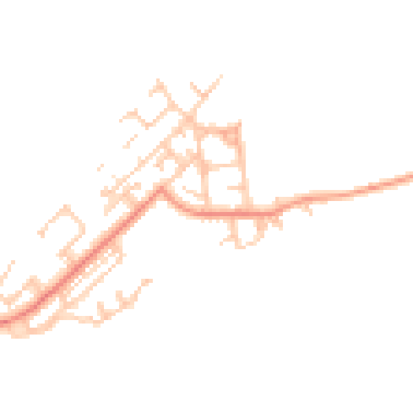 Daytime road noise heatmap for NE25 0RP