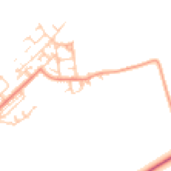 Daytime road noise heatmap for NE25 0RS
