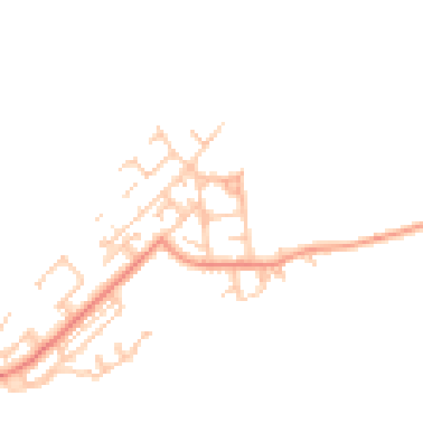 Daytime road noise heatmap for NE25 0RX