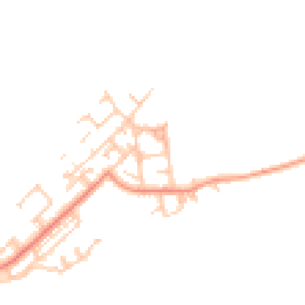 Daytime road noise heatmap for NE25 0RY