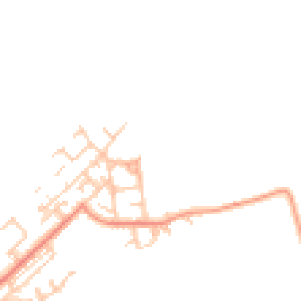 Daytime road noise heatmap for NE25 0SD