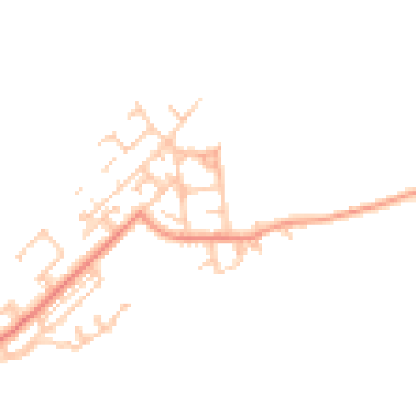 Daytime road noise heatmap for NE25 0SE