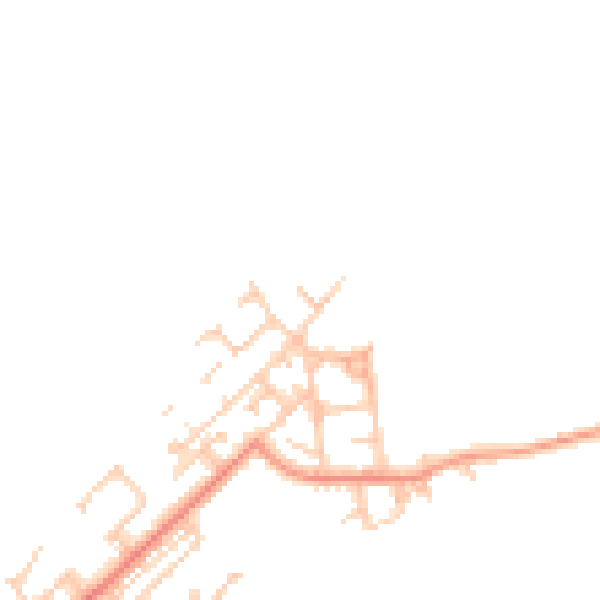 Daytime road noise heatmap for NE25 0SF