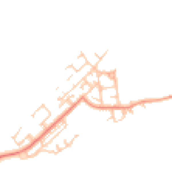 Daytime road noise heatmap for NE25 0ST