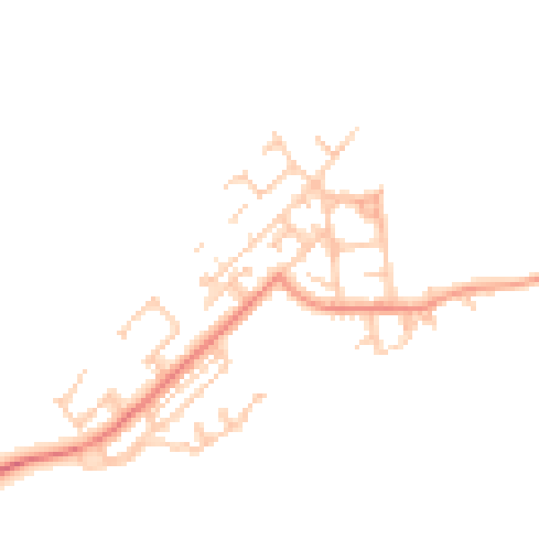 Daytime road noise heatmap for NE25 0SU
