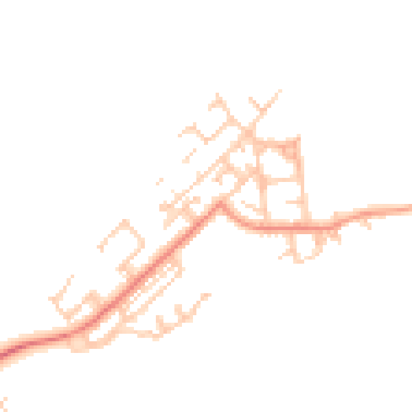 Daytime road noise heatmap for NE25 0SX