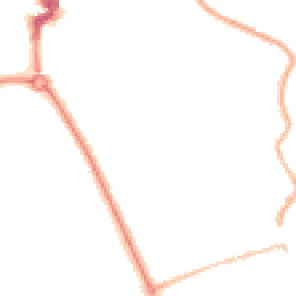 Night-time road noise heatmap for NE25 8PY