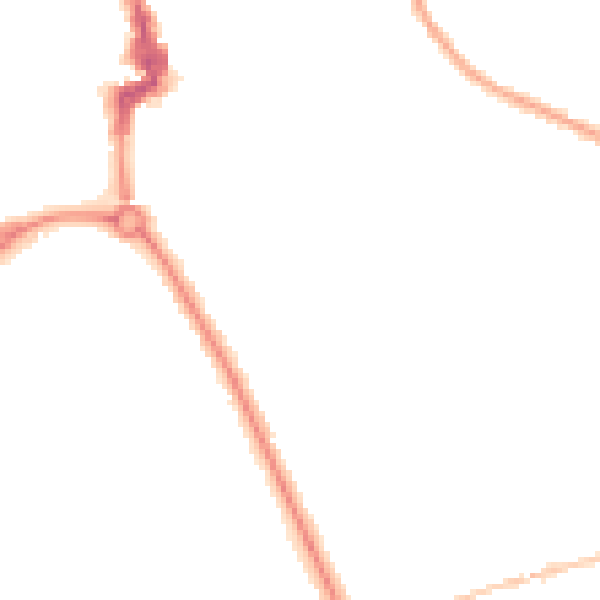 Night-time road noise heatmap for NE25 8QQ