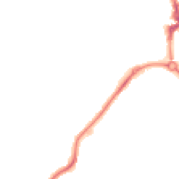 Night-time road noise heatmap for NE25 8RR