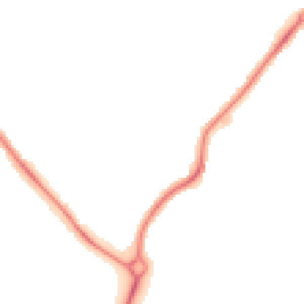 Night-time road noise heatmap for NE25 8UY